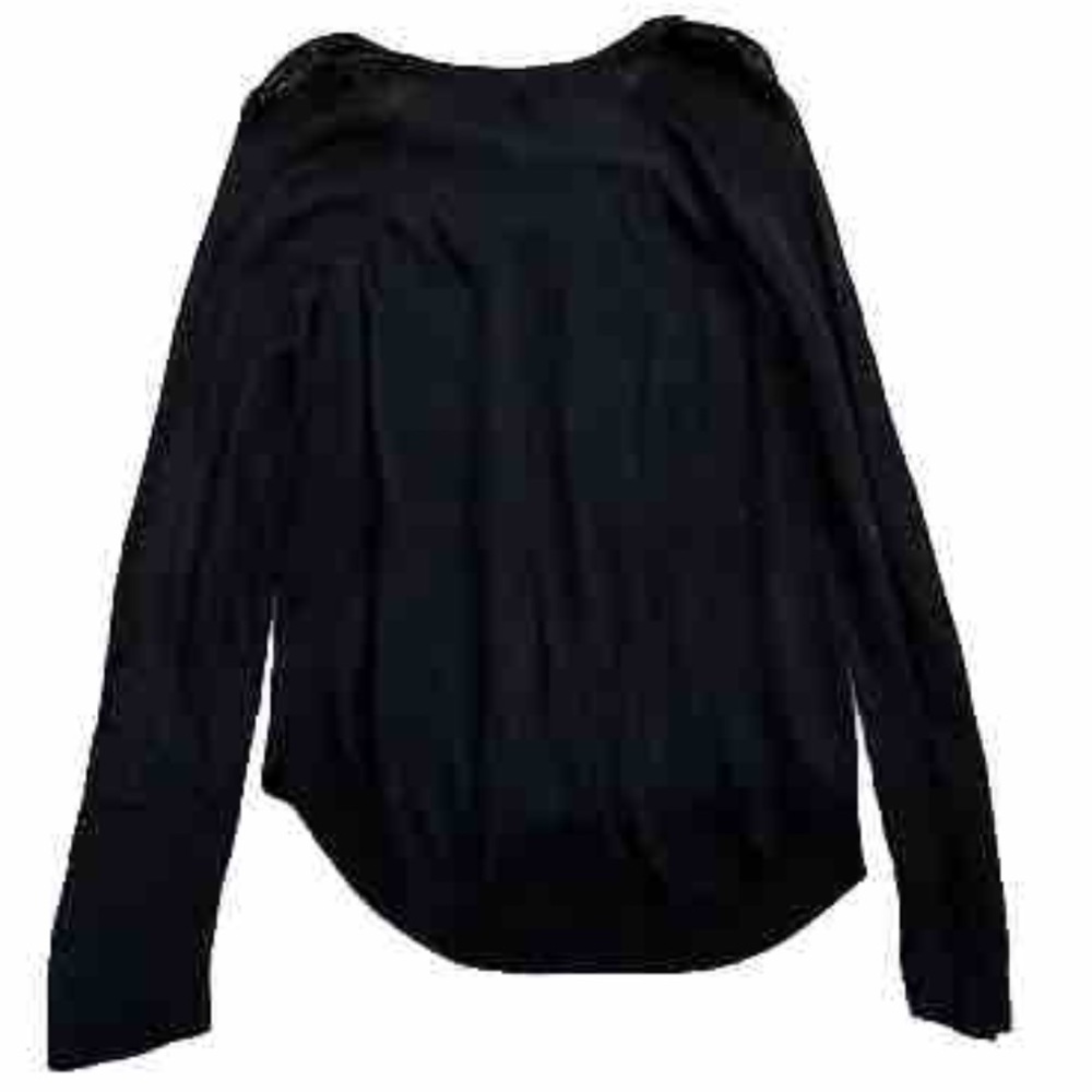 RAG & BONE Jean Top Perforated Knit Sleeves Long Sleeve Size Medium Trendy - Picture 2 of 7
